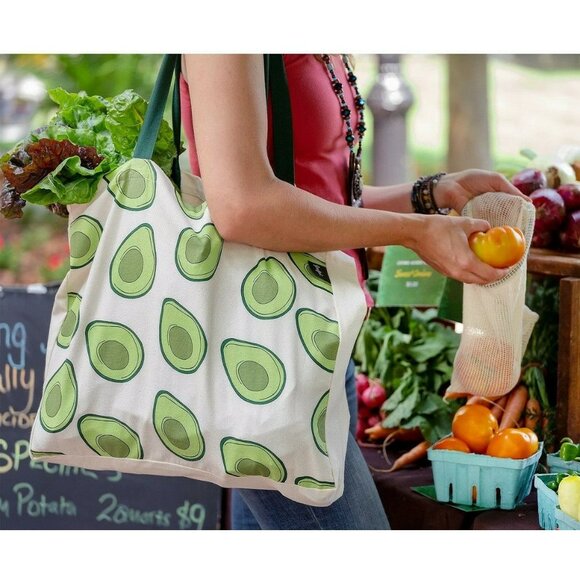 Goodful Farmer's Market Reusable Bags Organic Cotton Set of 4 NEW - Picture 3 of 4